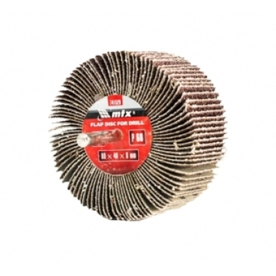 RODA DE LIXA GRÃO 60 80X30MM COM HASTE 6MM PARA PARAFUSADEI