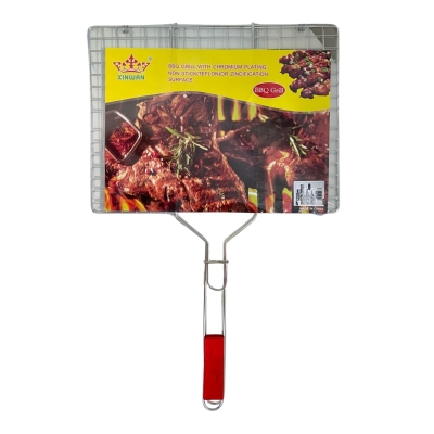 GRELHA PARA CHURRASCO INOX (35 X 25) X 52CM