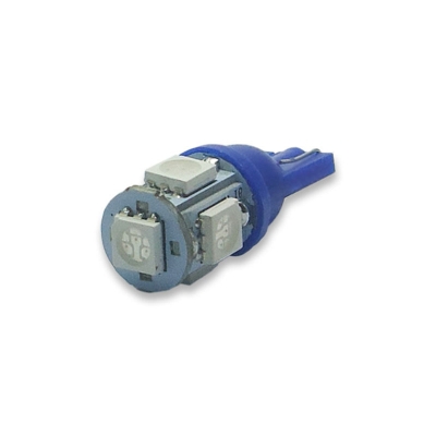 LAMPADA LED T10-5050-5SMD AZUL S/BLISTER UN