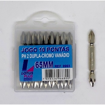 PONTA DUPLA PH2 CRV C/IMÃ 65MM (UNIDADE)