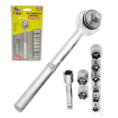 CATRACA REVER ALONGADOR+SOQUETES8 A 15MM