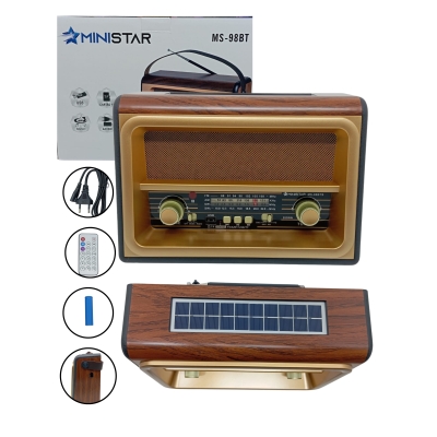 RADIO RETRO MAD. C/ALCA AM FM SW USB MP3