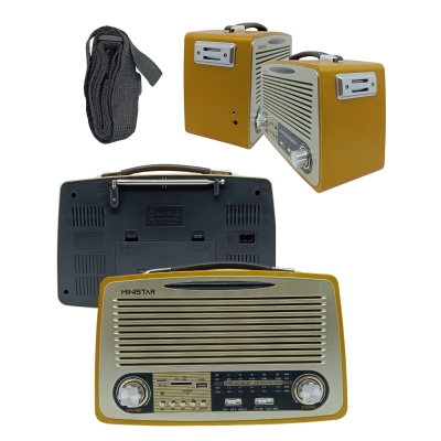 RADIO RETRO MAD. C/ALCA AM FM SW USB 30CM