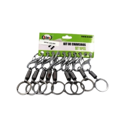 CHAVEIRO KIT CARTELA COM 10PCS