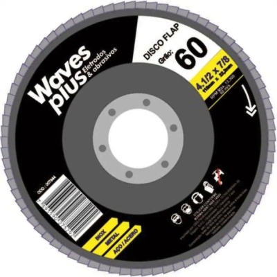 DISCO FLAP GRAO 60 4-1/2 -11 P/ACABAMENTO WAVES BLACK