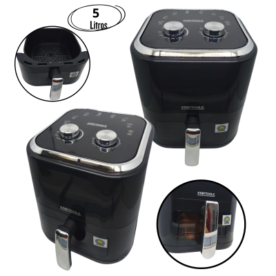 FRITADEIRA ELETRICA PRETA 5 LTS 127V VISOR LED STARTOOLS
