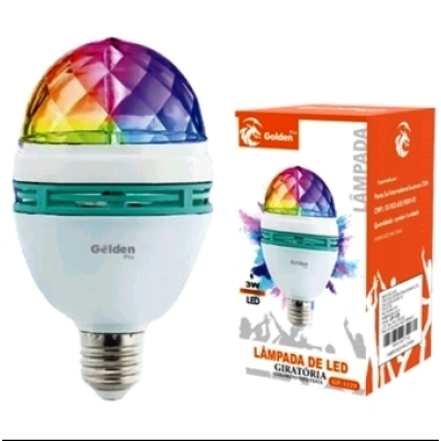 LAMPADA DECORATIVA FESTA BIVOLT GOLDEN