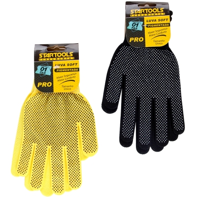 LUVA SOFT PIGMENTO EM PVC CORES SORTIDAS