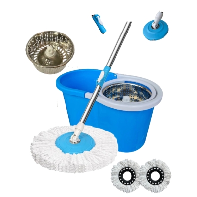 MOP ESFREGAO P/LIMPEZA CESTO INOX 08LTS C/ 02 REFIS