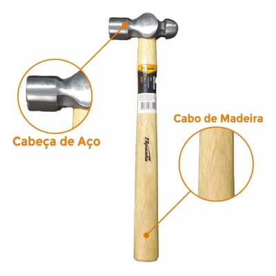 MARTELO BOLA CB/ MADEIRA 400G SPARTA