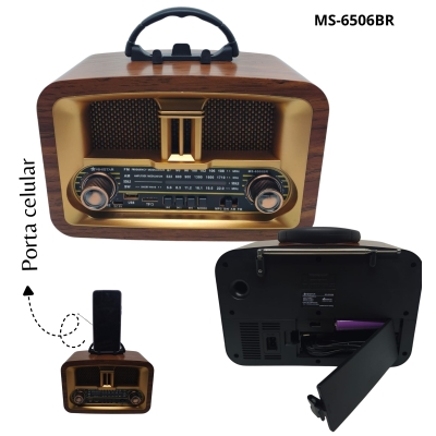 RADIO RETRO RECARREG AM/FM/TF 3BANDAS