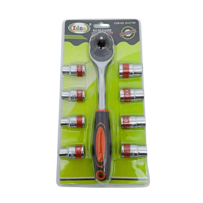 JOGO SOQUETES C/CATRACA 1/2(8 A 19)09PCS SEXTAVADA