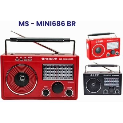 RADIO RETRO RECARREG AM FM BLUETOOTH 9 BANDAS LANT. 5W