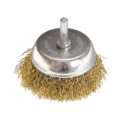 ESCOVA DE AC TIPO COPO, 50 MM HASTE 6 MM FIO OND. STARTOOLS