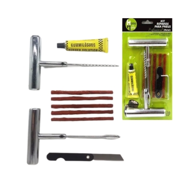 KIT REPARO DE PNEUS 10PCS PROFISSIONAL
