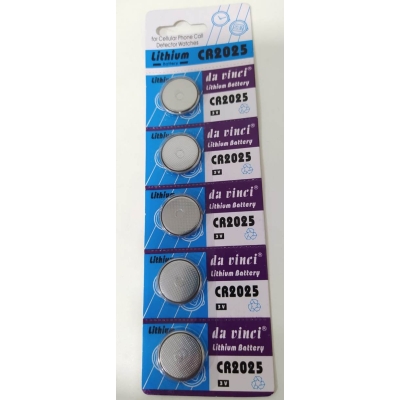 BATERIA DE LITIO CR2025 C/5UN