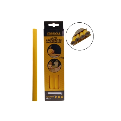 LAPIS CARPINTEIRO/MARCENEI 17.6CM C/04UN