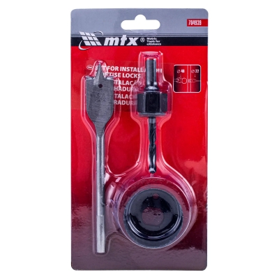 JOGO BROCAS INST. FECHADURA BROCA 22 A SERRA COPO 48MM C/GUIA