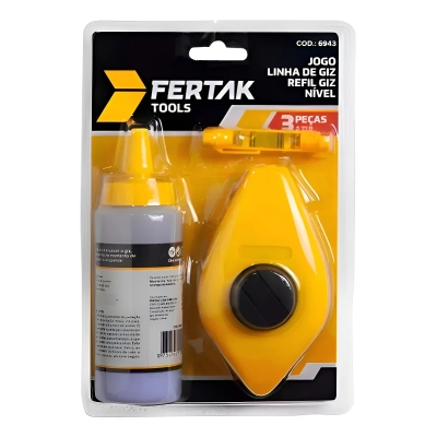 JOGO GIZ DE LINHA 15M+GIZ+NIVEL (AZUL)