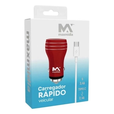 CARREGADOR CELULAR VEICULAR 2 ENT USB CABO TP C