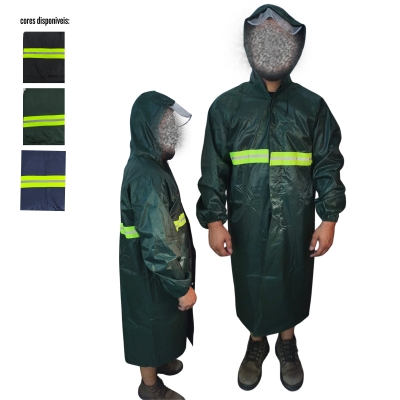 CAPA DE CHUVA C/CAPUZ TAMANHO M/G REULTILIZAVEL