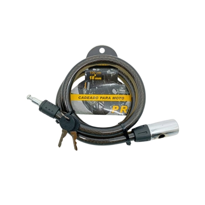CADEADO 18MM X 1000MM P/MOTO-BIKE-ESTEPE