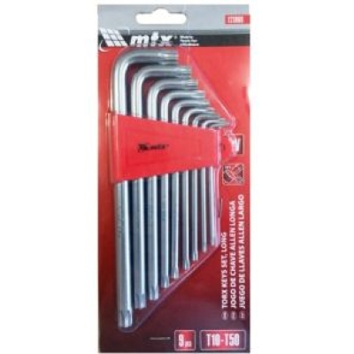 CHAVE TORX 9 PCS T10 A T50 LONGA CRV T-10 A T-50 MTX