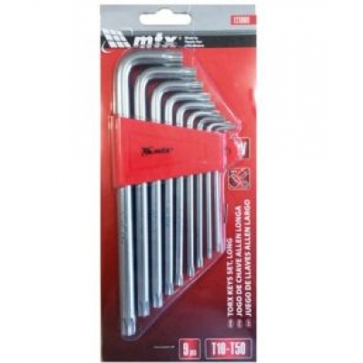 CHAVE TORX 9 PCS T10 A T50 LONGA CRV T-10 A T-50 MTX