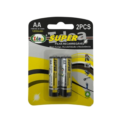 PILHA RECARREGAVEL AA 1200MAH C/2 UN