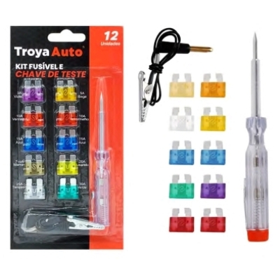 FUSIVEIS 10PCS+TESTE ELETRICO TROYA TOOLS
