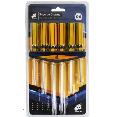 JG CHAVE DE FENDA/PHILLIPS 6 PCS BARCELO