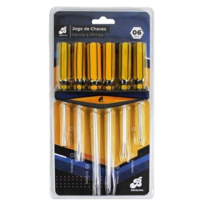 JG CHAVE DE FENDA/PHILLIPS 6 PCS BARCELO