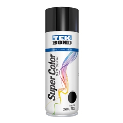 TINTA SPRAY 350ML/250G PRETO BRILH. USO GERAL