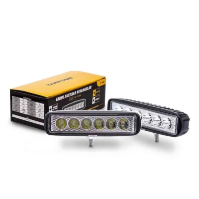 FAROL AUXILIAR RETANGULAR 6 LED 18W UN