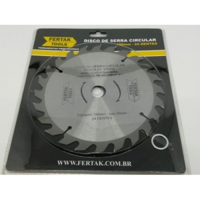 SERRA CIRCULAR 180MM 24 DENTES FURO 20MM FERTAK