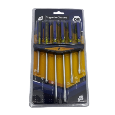 JG CHAVE DE FENDA/PHILLIPS 6 PCS PREMIUM