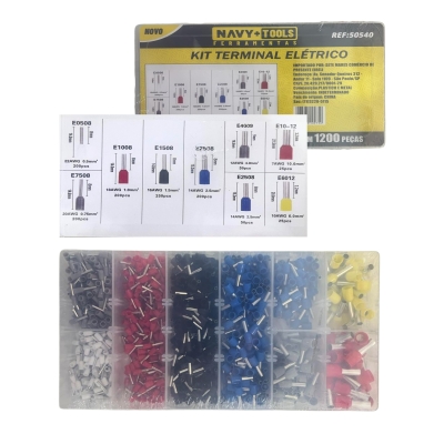 TERMINAIS ELETRICO ILHOS VARIADOS 1200PC TUBULAR