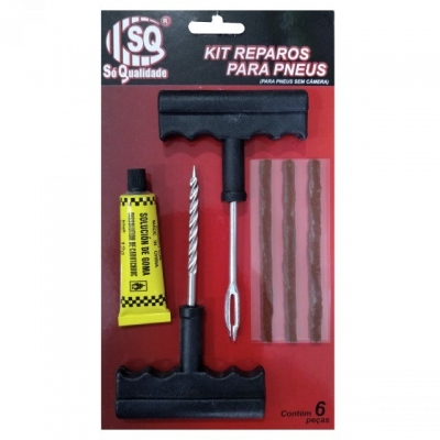 KIT REPARO DE PNEUS 6 EM 1 (3 MACARRÕES ) SQ