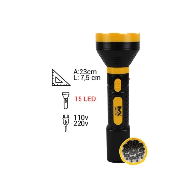 LANTERNA REC 15 LEDS MAX-715