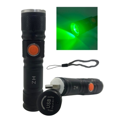 LANTERNA TATICA FOCO VERDE REC USB