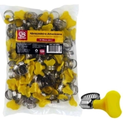 ABRACADEIRA AMERICANA INOX PARAF. ZINCADO BORBOL 13-19MM
