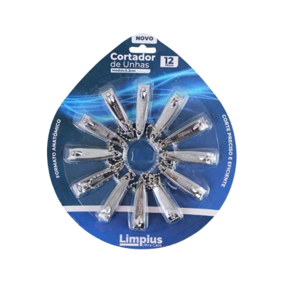 CORTADOR DE UNHAS CARTELA 12UN CARTELA PEQ