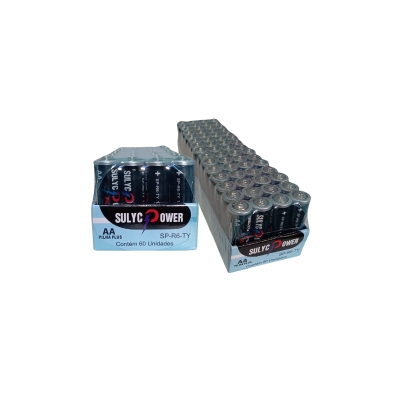 PILHA DE ZINCO AA 1,5V CX 60UN SULIC PO