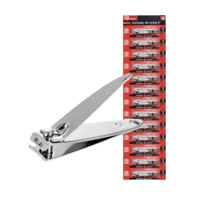CORTADOR DE UNHAS CARTELA 12UN SQ PEQ