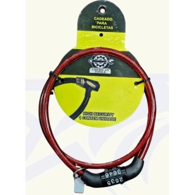 CADEADO CABO DE ACO COM SENHA