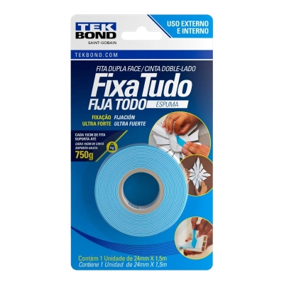 FITA DUPLA FACE ESPUMA 24MMX1,5M BLISTER