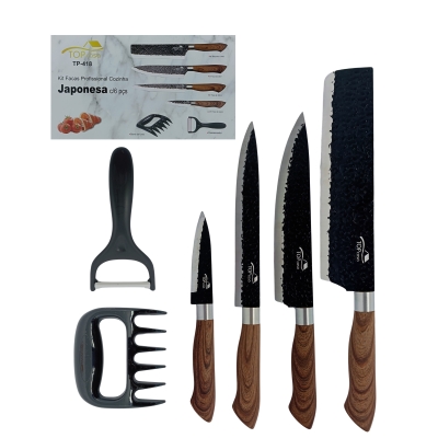 KIT CHURRASCO PROFISSIONAL 06 PEÇAS JAPON