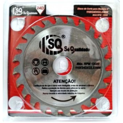 SERRA CIRCULAR 110MM 24 DENTES FURO 22,23 SQ