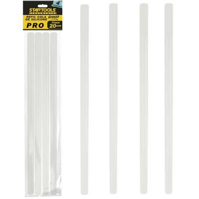 REFIL COLA QUENTE SILICONE GROSSO 4UN 20CM