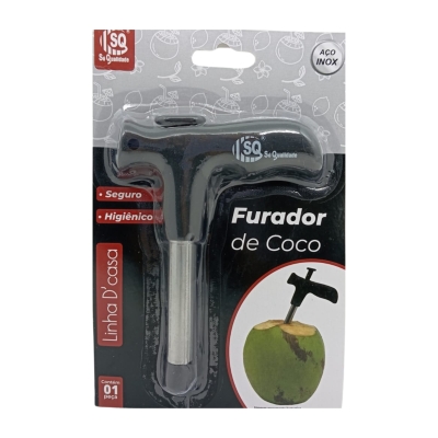 FURADOR DE COCO MANUAL INOX